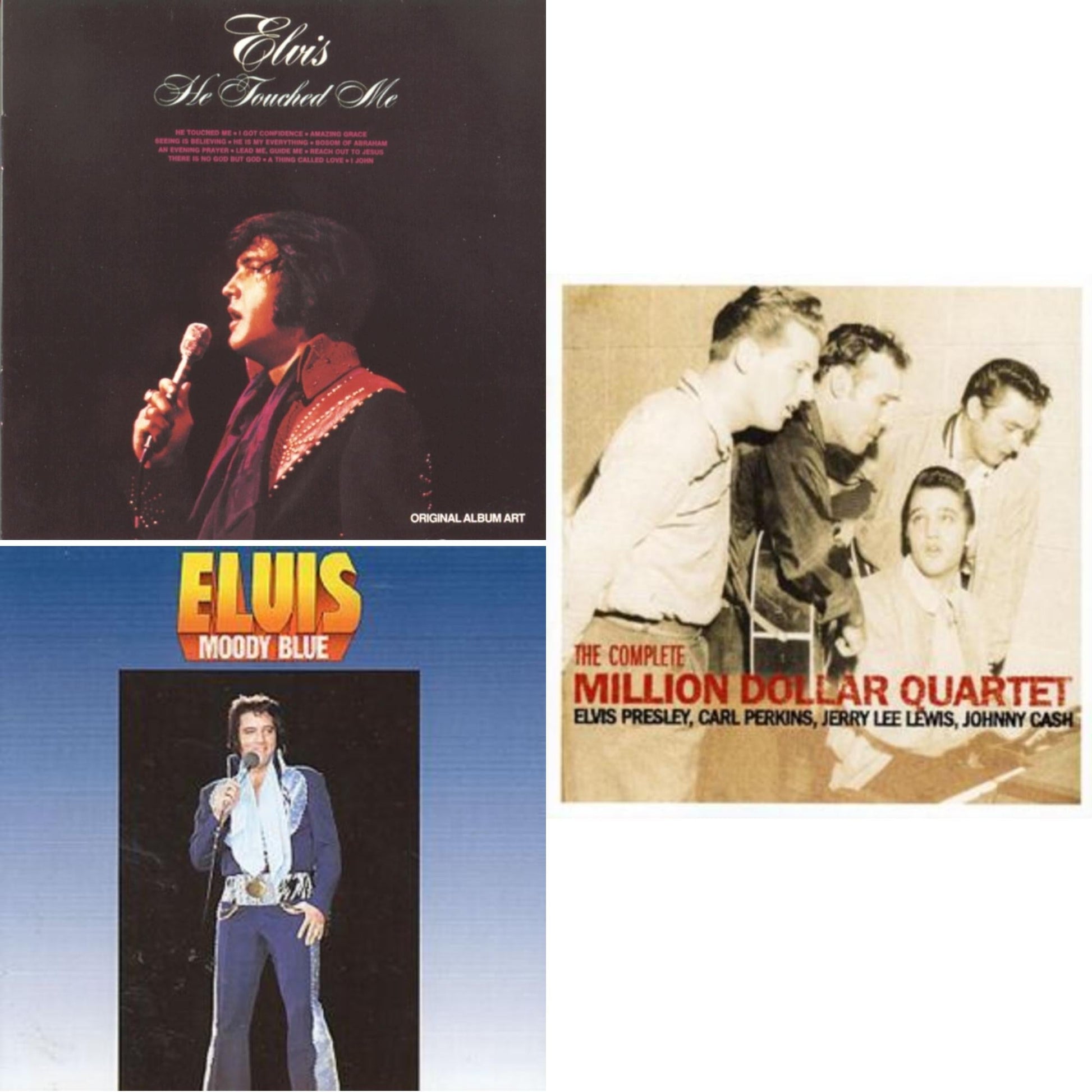 Elvis Presley - Moody Blue & Complete Million Dollar Quartet & He Touched Me - CD Bundle