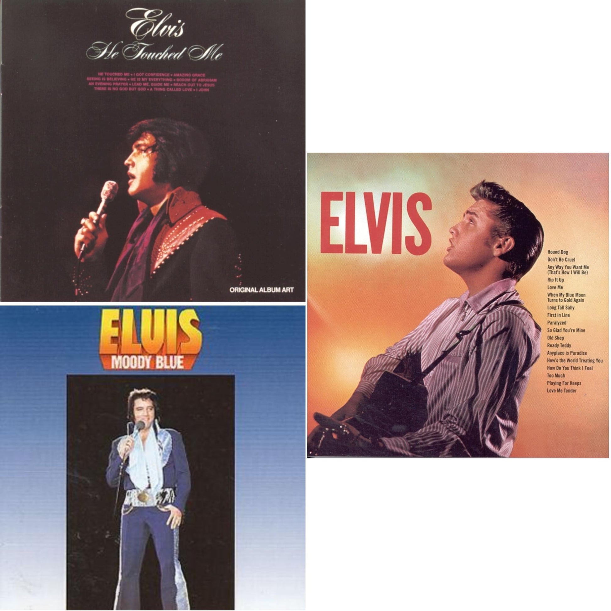 Elvis Presley - Moody Blue & Elvis & He Touched Me - CD Bundle