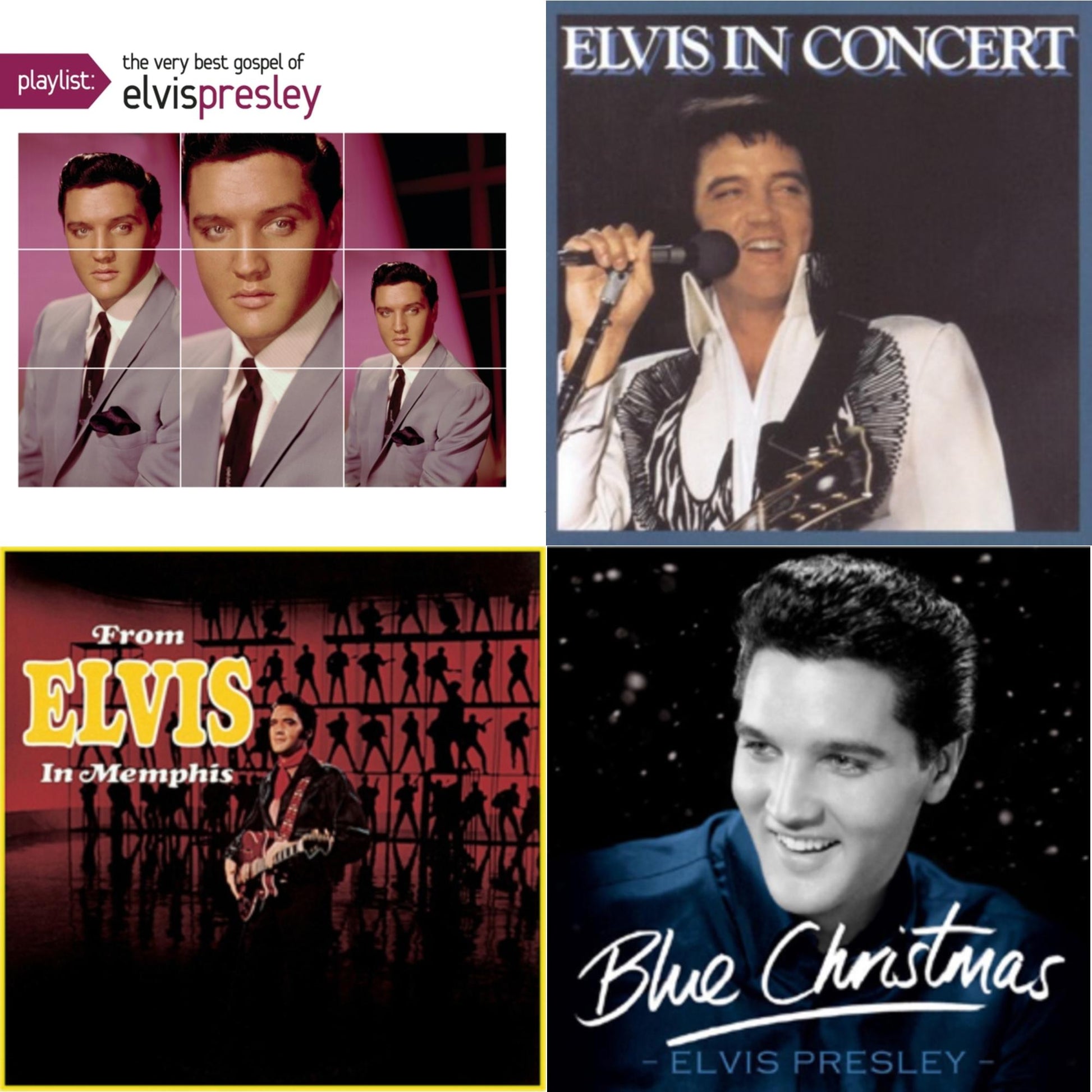 Elvis Presley - Elvis In Concert & From Elvis In Memphis & Blue Christmas & Playlist: Very Best Gospel Of Elvis Presley - CD Bundle