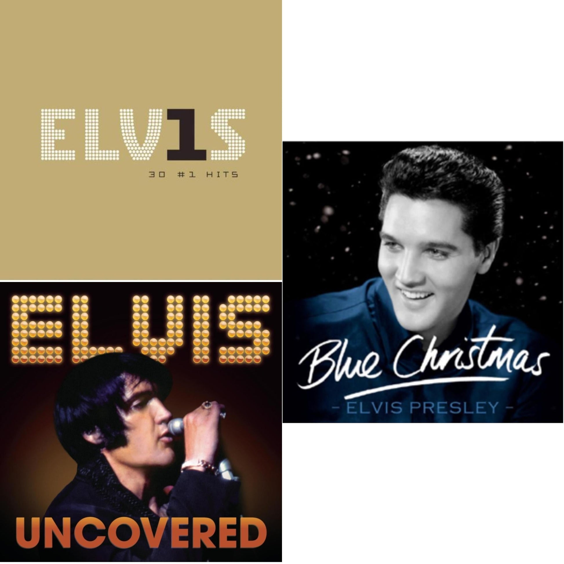 Elvis Presley - Elvis 30 #1 Hits & Uncovered & Blue Christmas - CD Bundle