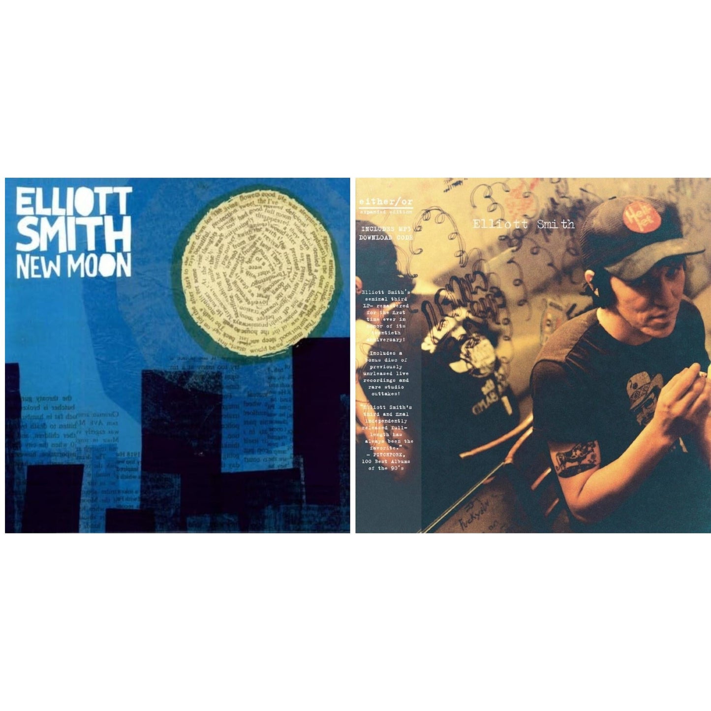 Elliott Smith - New Moon (Metallic Silver Vinyl/2LP) (I) & Either/Or (Dl Card)