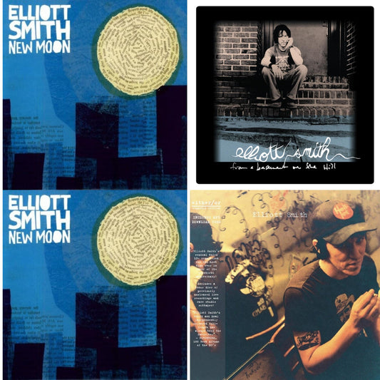 Elliott Smith - New Moon & From A Basement On The Hill (Dl Card/2LP) & New Moon (Metallic Silver Vinyl/2LP) (I) & Either/Or (Dl Card)