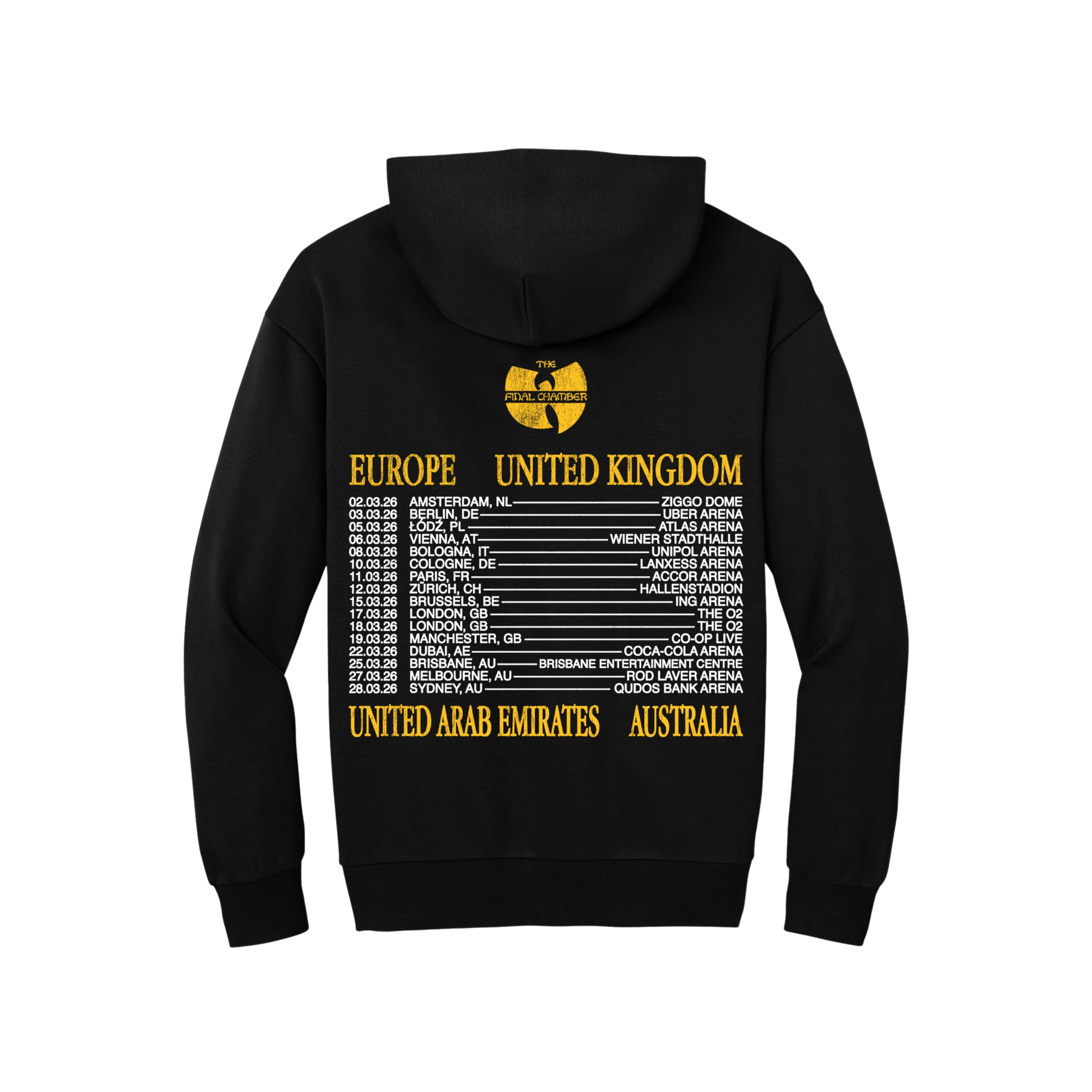 Wu-Tang Clan Final Chamber International Hoodie Black Officially Licensed