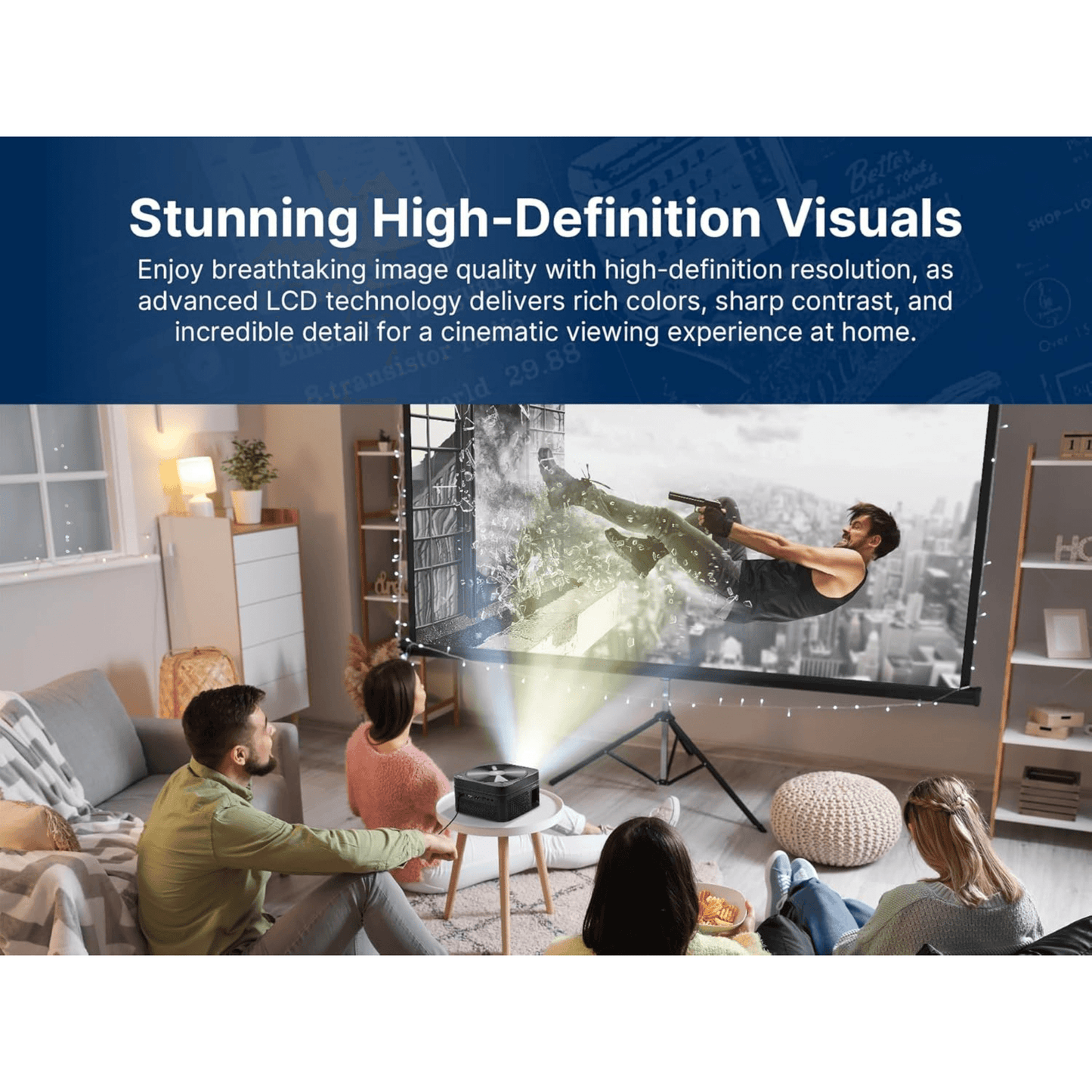 Emerson 120" Home Theater LCD Projector with Built-In DVD Player