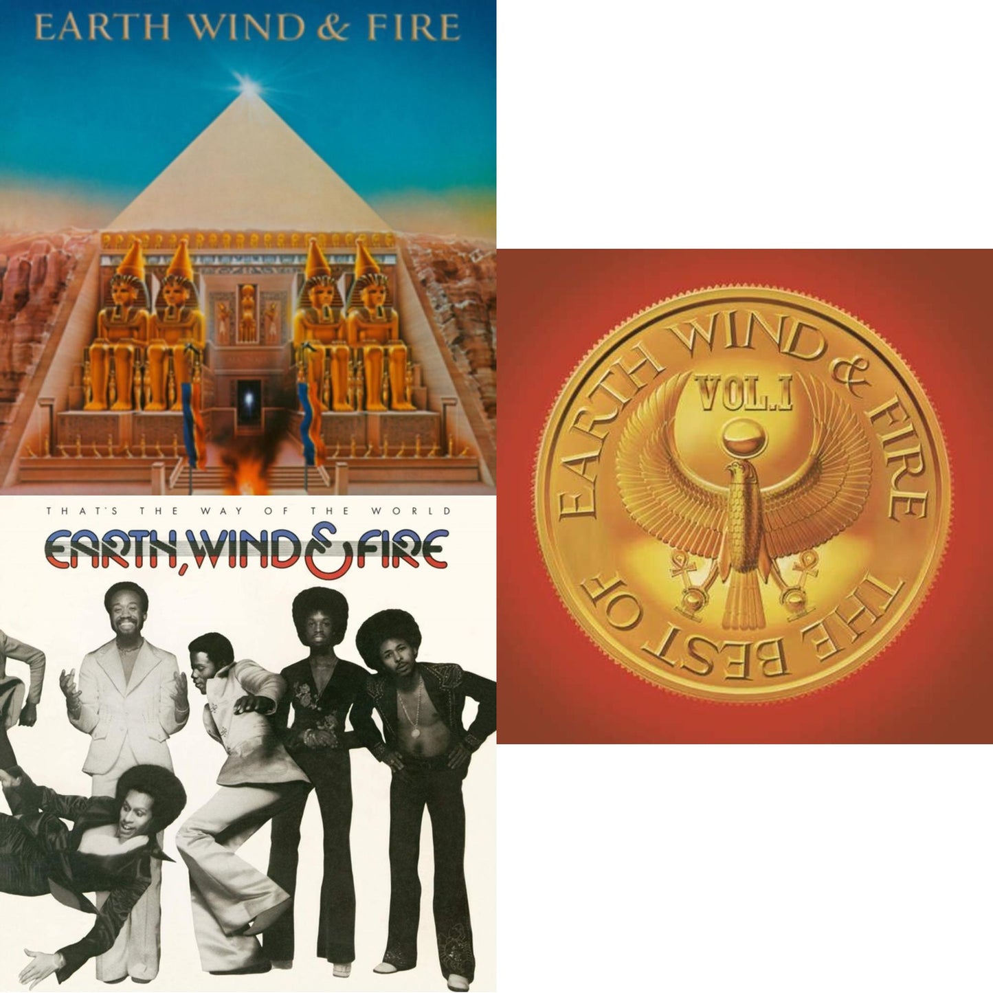 Earth Wind & Fire - Earth Wind & Fire - All N All (Black LP Vinyl) & That's The Way Of The World (180G) & Best Of Vol.1 (150G/Dl Card)