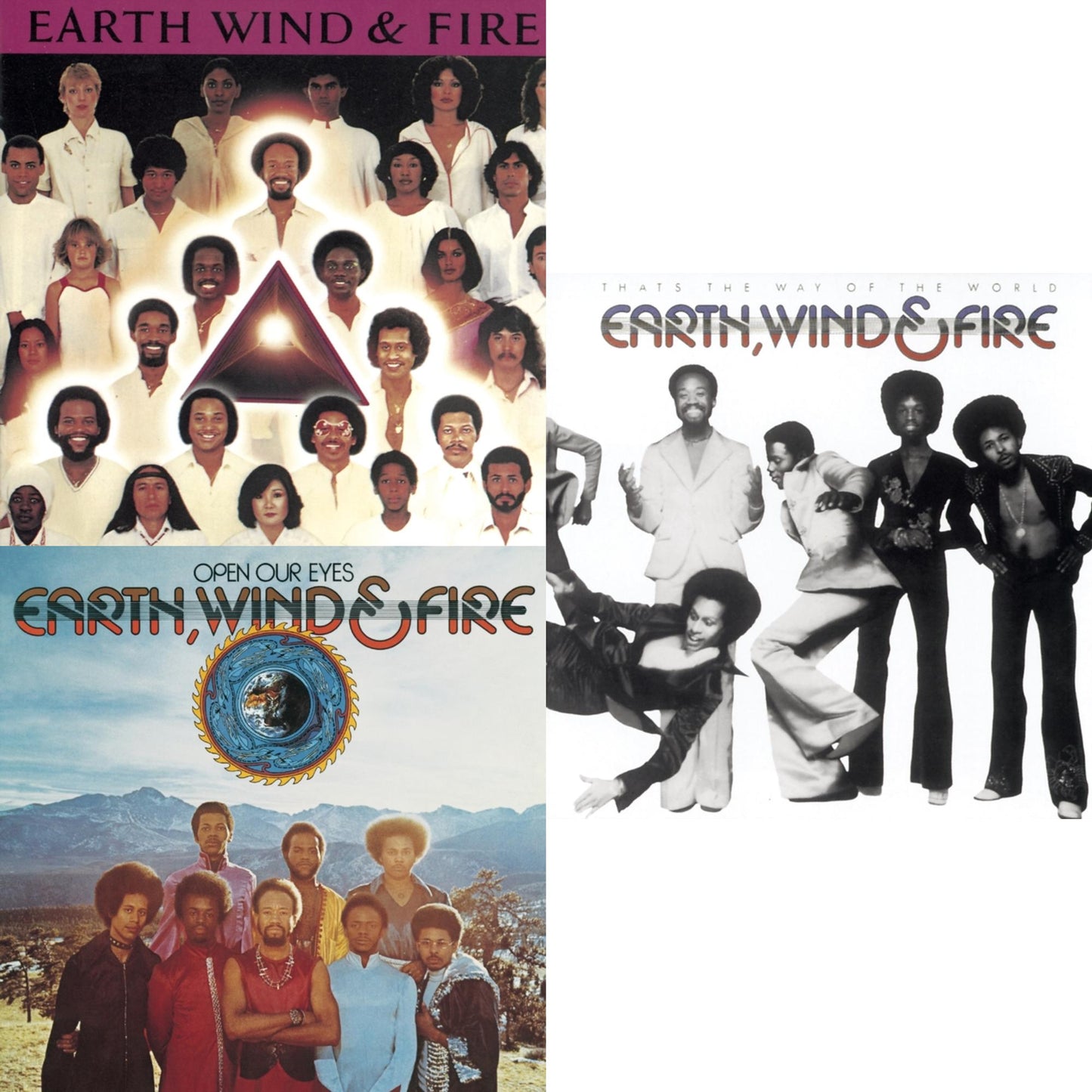 Earth Wind & Fire - That's The Way Of The World & Faces & Open Our Eyes - CD Bundle