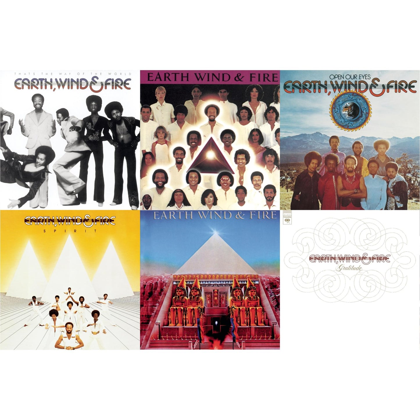 Earth Wind & Fire - That's The Way Of The World & Faces & Open Our Eyes & Spirit & All N All & Gratitude - CD Bundle