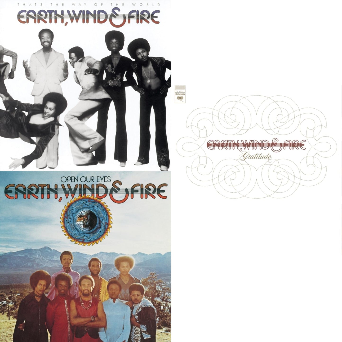 Earth Wind & Fire - That's The Way Of The World & Open Our Eyes & Gratitude - CD Bundle
