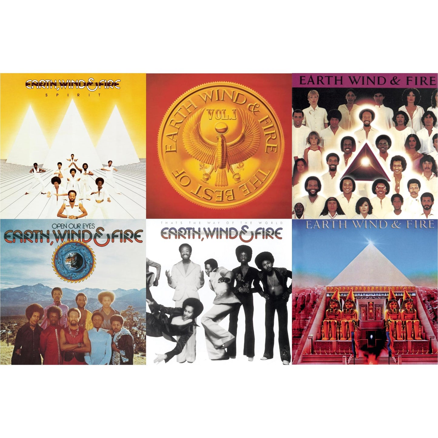 Earth Wind & Fire - Best Of Vol.1 & That's The Way Of The World & Faces & Open Our Eyes & Spirit & All N All - CD Bundle