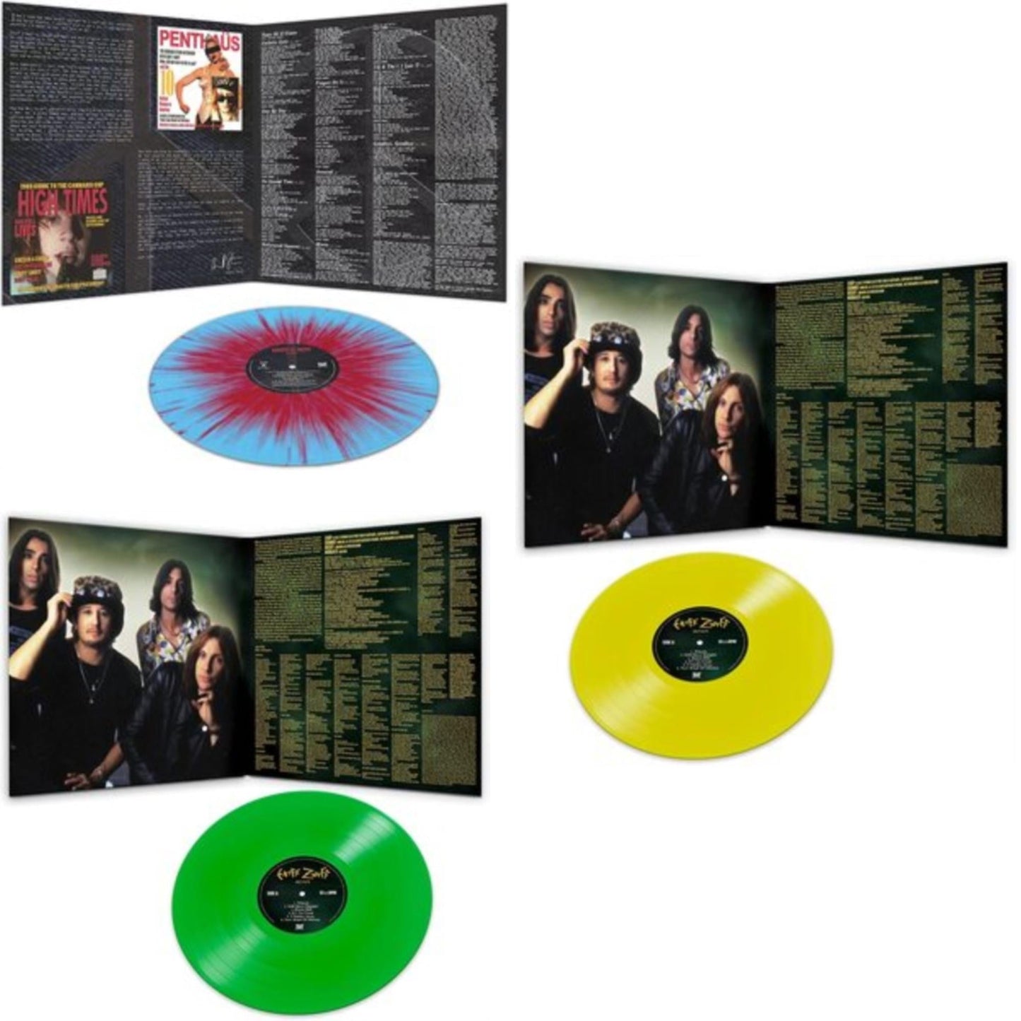 Enuff Z'nuff - 1985 (Blue & Red Starburst LP Vinyl) & Seven (Green LP Vinyl/Reissue) & Seven (Yellow LP Vinyl/Reissue)