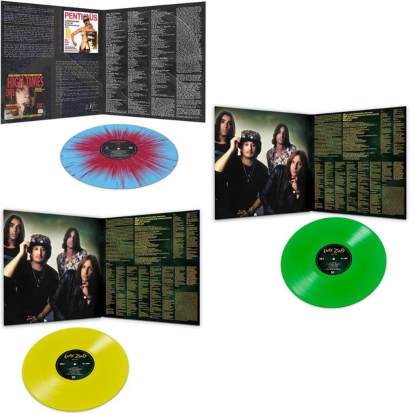Enuff Z'nuff - 1985 (Blue & Red Starburst LP Vinyl) & Seven (Yellow LP Vinyl/Reissue) & Seven (Green LP Vinyl/Reissue)