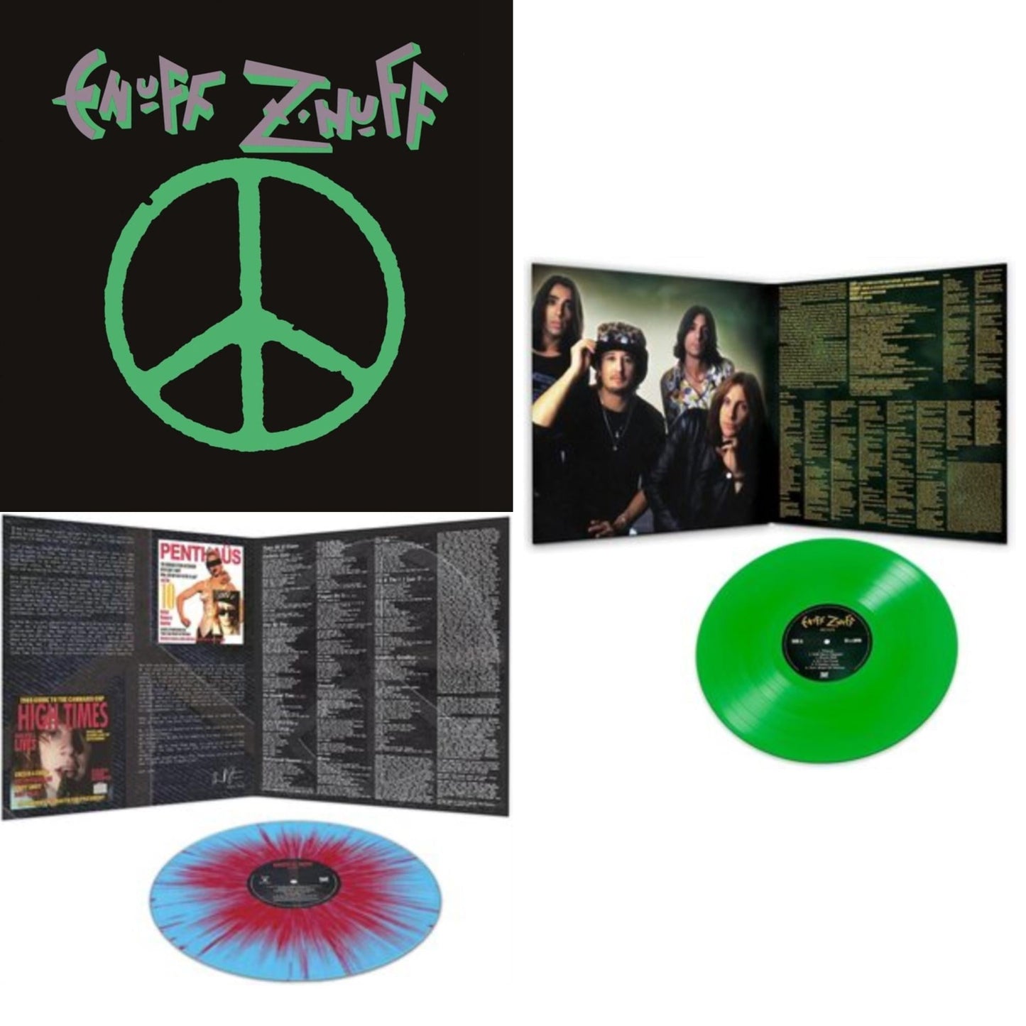 Enuff Z'nuff - Enuff Z'nuff (180G/Green LP Vinyl/Limited Edition) & 1985 (Blue & Red Starburst LP Vinyl) & Seven (Green LP Vinyl/Reissue)