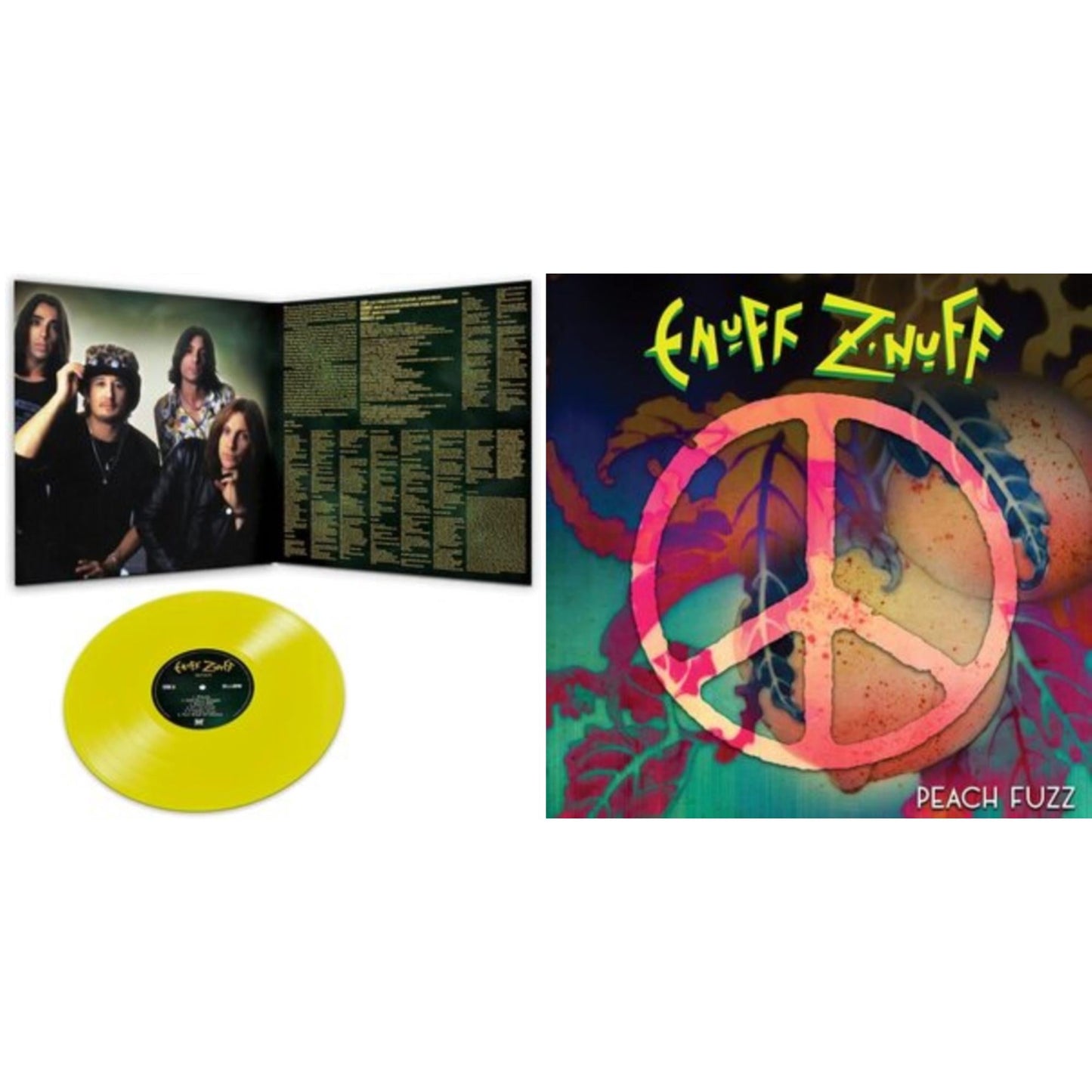Enuff Z'nuff - Peach Fuzz (Peach LP Vinyl) & Seven (Yellow LP Vinyl/Reissue)