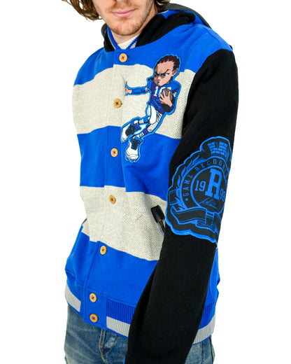 The Boondocks Riley Football Knit Blue Mens Hoodie