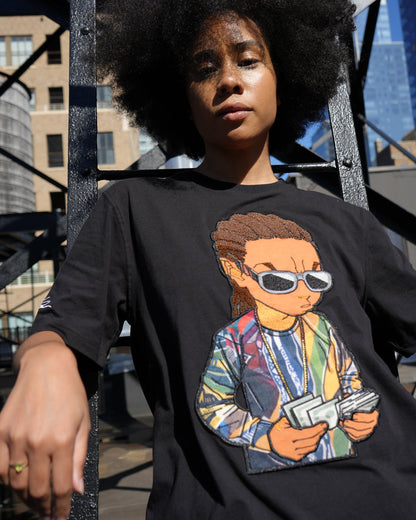 The Boondocks - Riley Smalls Black Knit Mens T Shirt