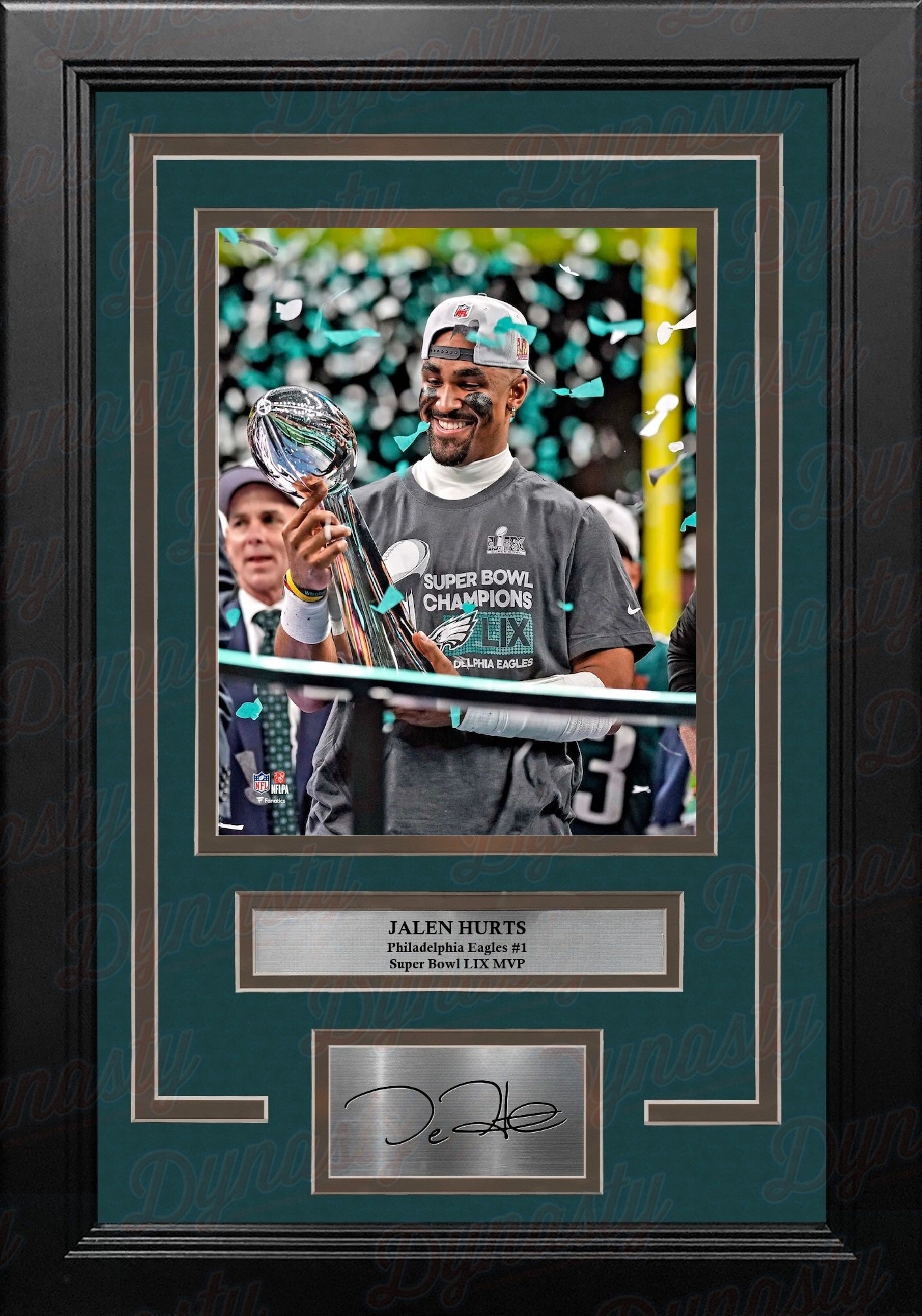 Nick Foles & Jalen Hurts Philadelphia Eagles Super Bowl Framed Collage with Engraved Autographs