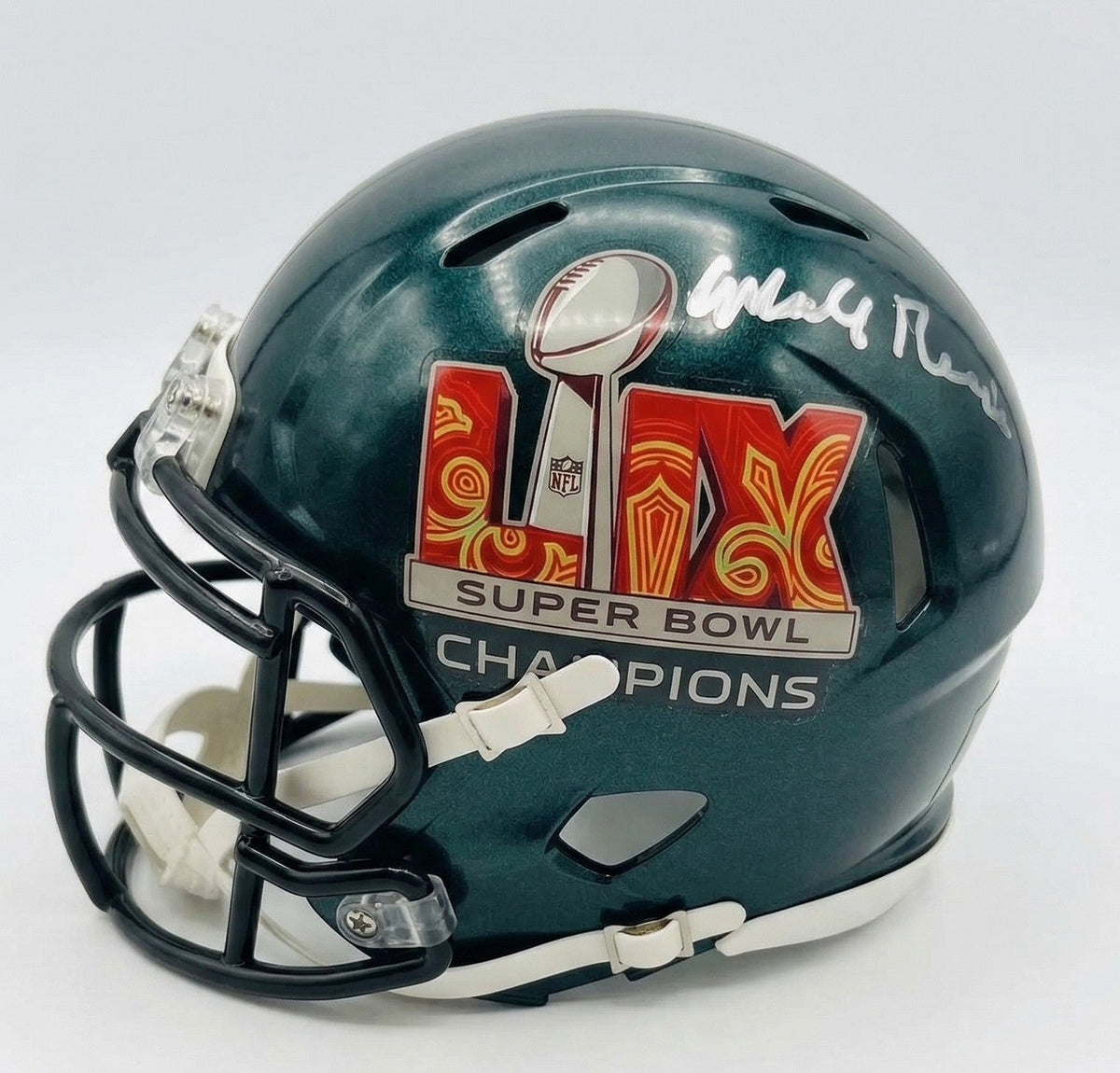 Merrill Reese Philadelphia Eagles Autographed Super Bowl LIX Champions Mini-Helmet
