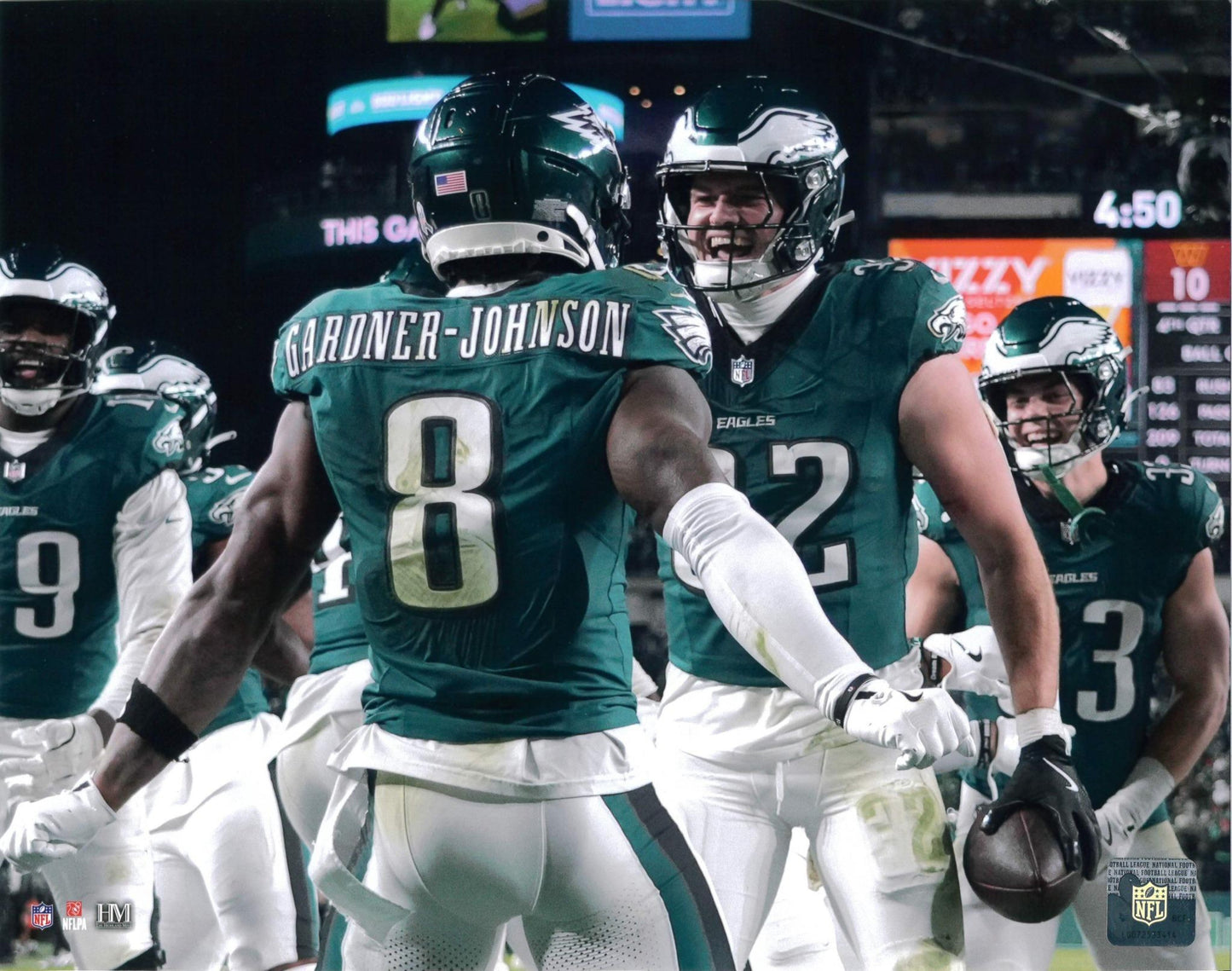 Reed Blankenship Philadelphia Eagles Celebration 2024-25 Season Photo