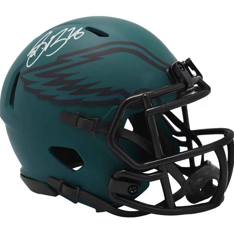Saquon Barkley Philadelphia Eagles Autographed Rave Mini-Helmet