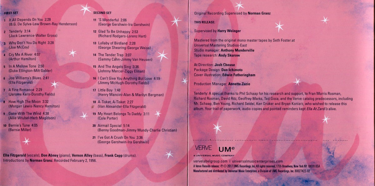 Ella Fitzgerald – Ella At Zardi's Music CD