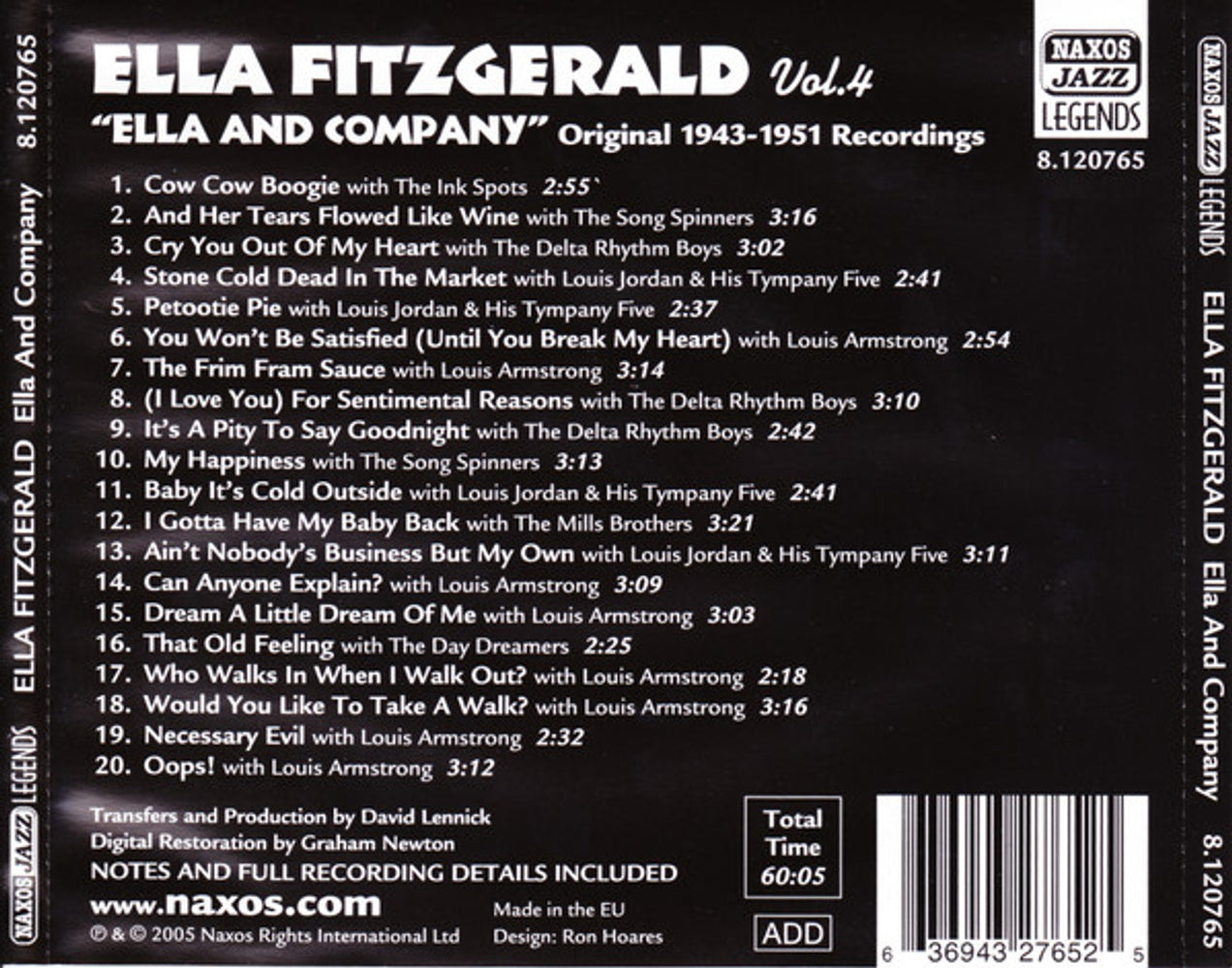 Ella Fitzgerald – Ella & Company, Vol. 4 Music CD