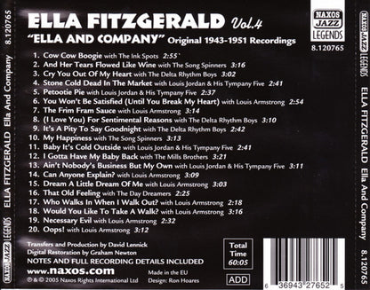 Ella Fitzgerald – Ella & Company, Vol. 4 Music CD