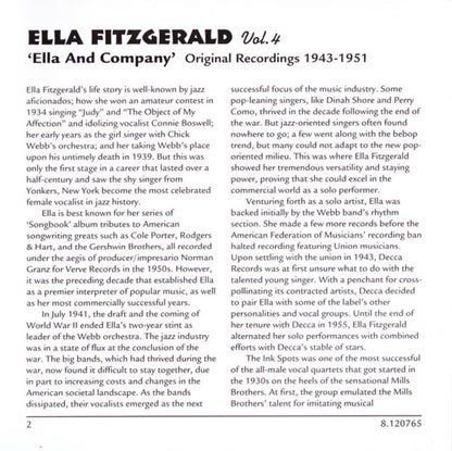 Ella Fitzgerald – Ella & Company, Vol. 4 Music CD