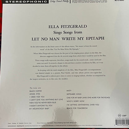 Ella Fitzgerald – Let No Man Write My Epitaph (LP Vinyl) Vinyl Record