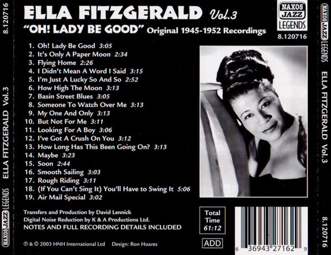 Ella Fitzgerald – Oh! Lady Be Good, Volume 3 Music CD