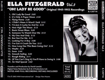 Ella Fitzgerald – Oh! Lady Be Good, Volume 3 Music CD
