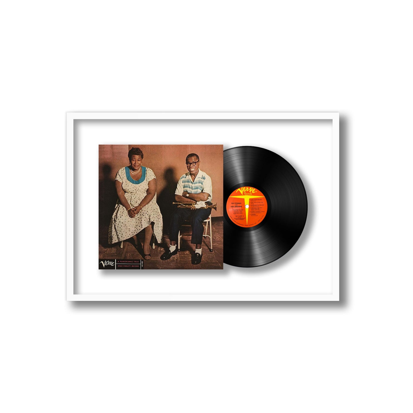Ella & Louis Framed Vinyl Record