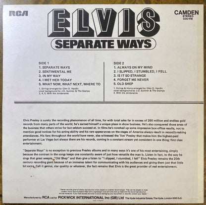 Elvis Presley – Separate Ways Music CD