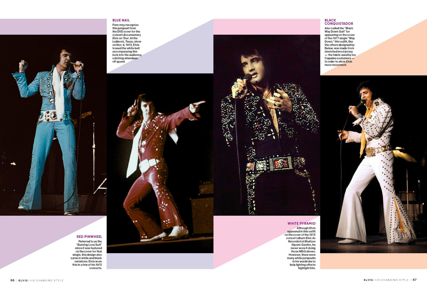 Elvis Presley - A Scrapbook Of His Favorite Looks: 190+ Photos, Oversized Blazer, Rhinestone-Studded Jumpsuit, Burning Love Suit, White Shirts, Leather, Rock God Wardrobe, Hair, Jailhouse Rock & Tour!