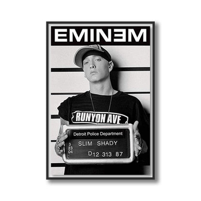 Eminem Slim Shady Mug Shot Framed Poster