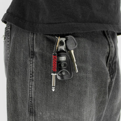 Exodus Logo Guitar Plug Keychain