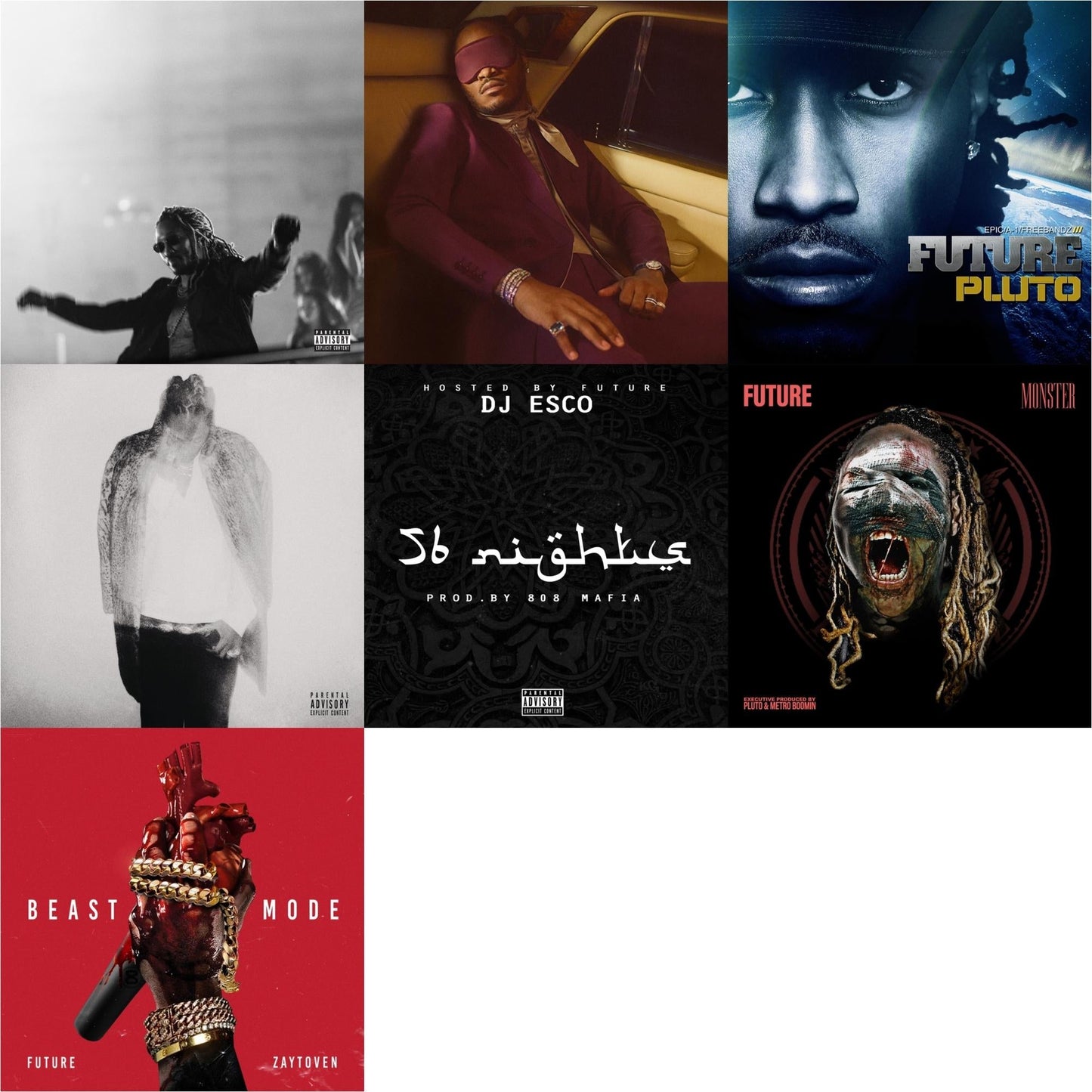 Future - High Off Life (Pa) (2LP/140G) & I Never Liked You & Pluto (X) (2LP) & Hndrxx (X) (2LP) & 56 Nights & Monster (X) & Beast Mode (X)