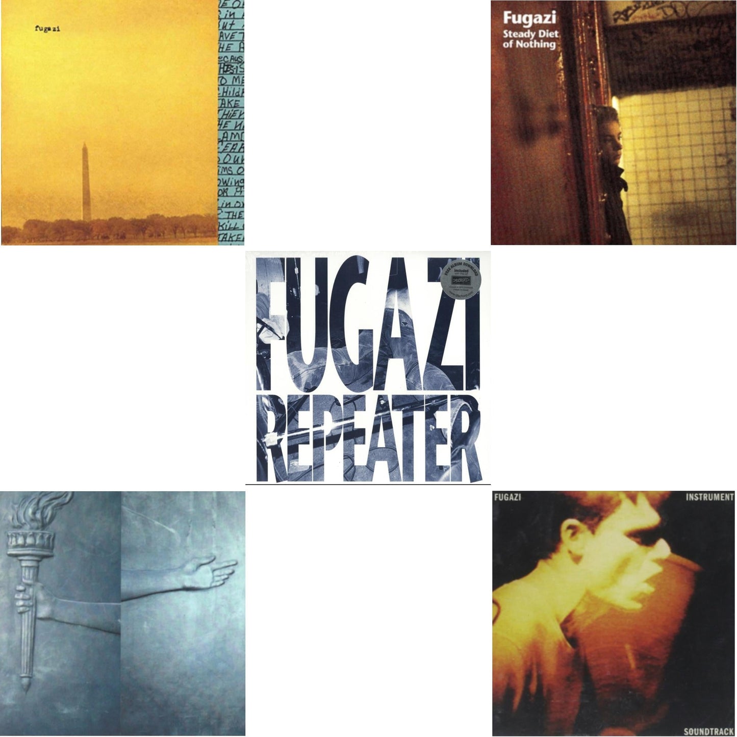 Fugazi - Repeater (Blue LP Vinyl) & Steady Diet Of Nothing & In On The Killtaker & Instrument Soundtrack & Argument