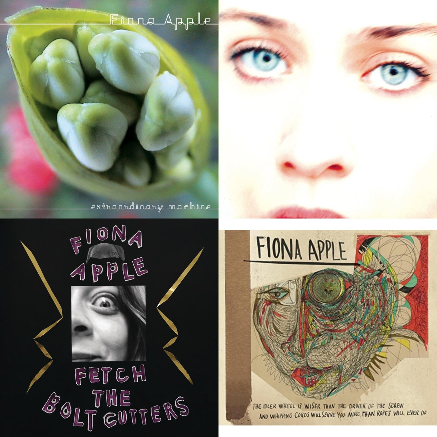 Fiona Apple - Fetch The Bolt Cutters & Idler Wheel Is Wiser Than The Driver & Extraordinary Machine & Tidal - CD Bundle