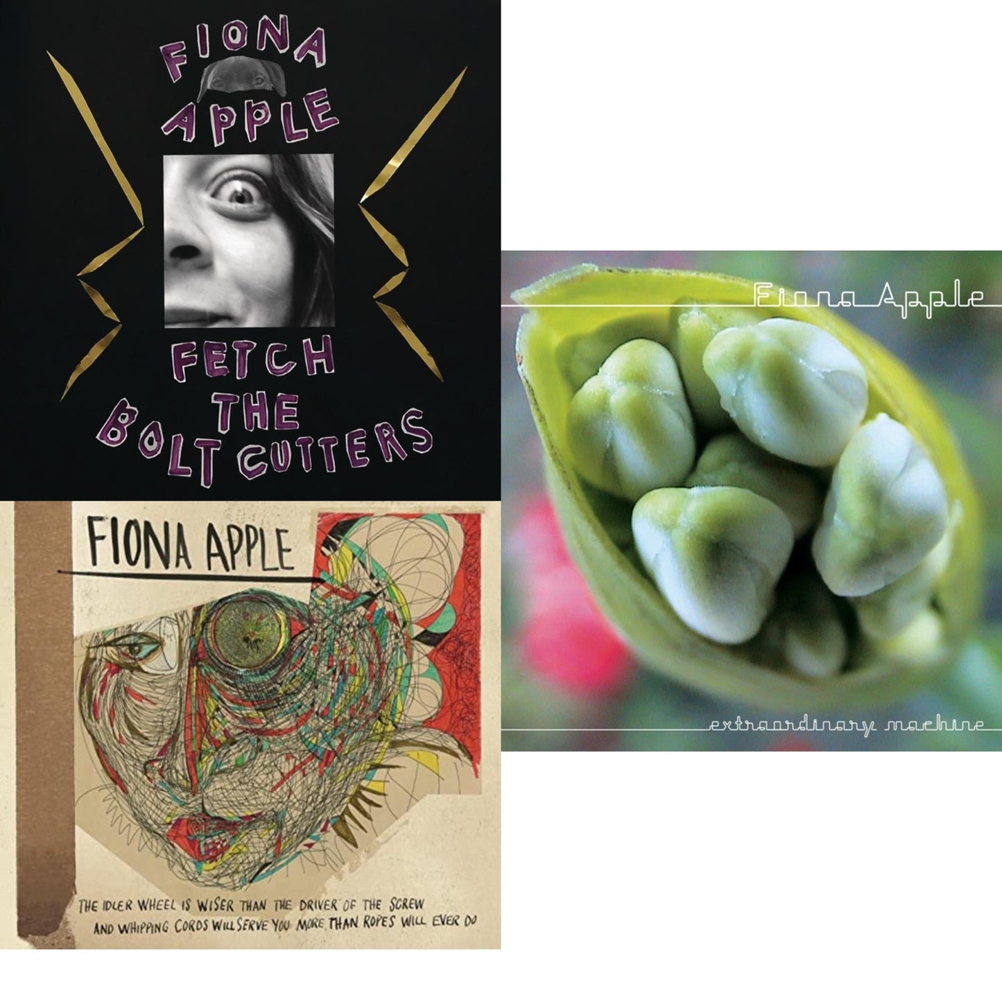 Fiona Apple - Fetch The Bolt Cutters & Idler Wheel Is Wiser Than The Driver & Extraordinary Machine - CD Bundle