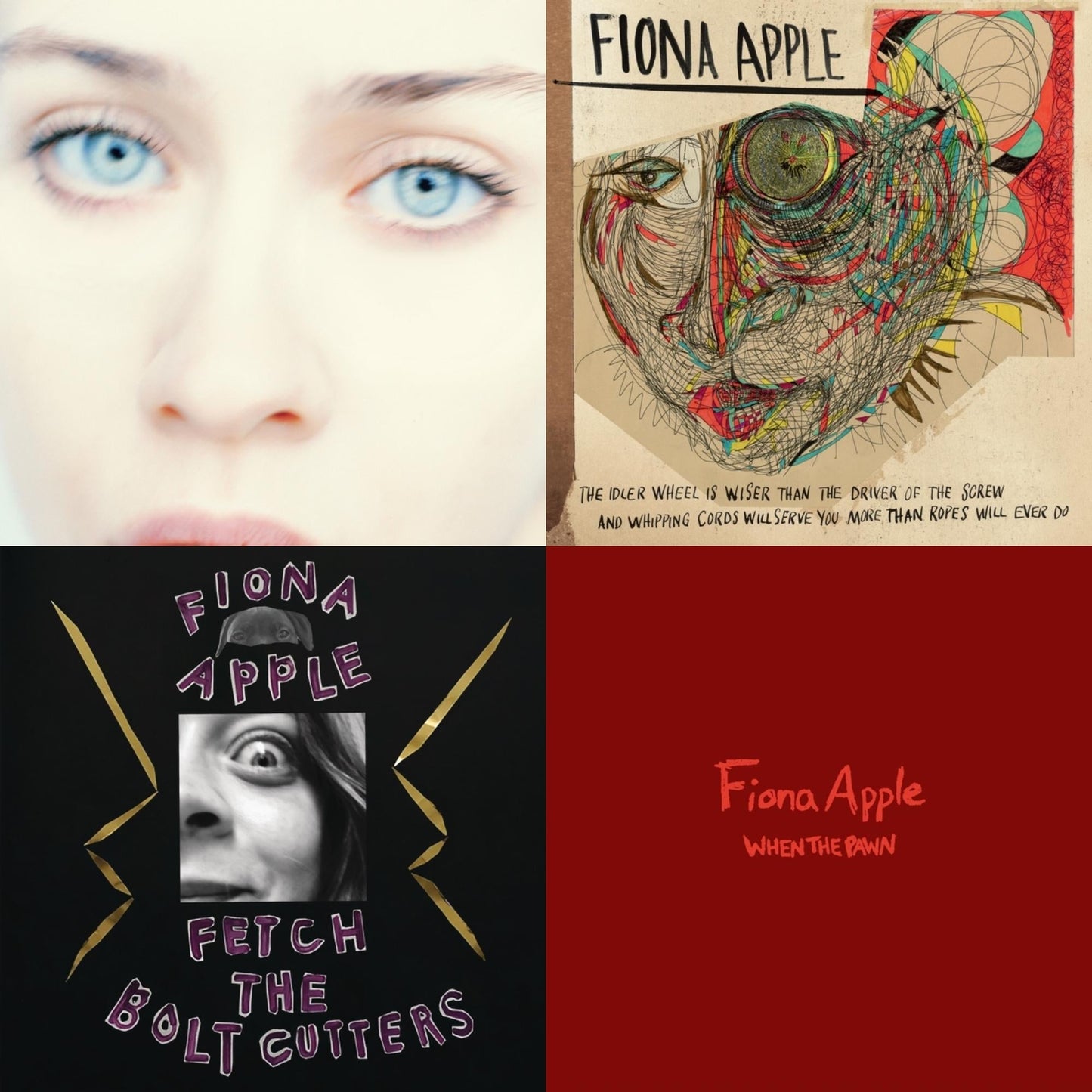 Fiona Apple - Tidal (2LP/180G/45 RPM) & Idler Wheel Is Wiser Than The Driver Of The Screw & Whipping Cords Will Serve You More (180G) & Fetch The Bolt Cutters (180G/2LP/Dl Insert) & When The Pawn… (180G)
