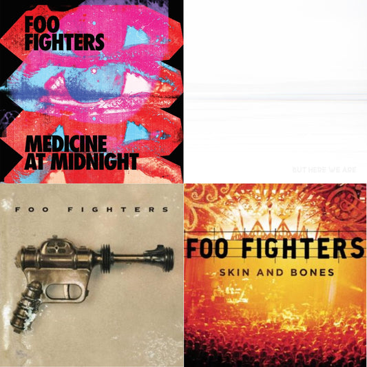 Foo Fighters - Medicine At Midnight (140G) & But Here We Are (White LP Vinyl) & Foo Fighters (Dl Card) & Skin & Bones (2LP/Dl Card)