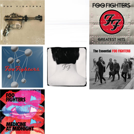 Foo Fighters - Medicine At Midnight (140G) & Essential Foo Fighters & But Here We Are & Greatest Hits (2LP/Dl Card/Gatefold) & Foo Fighters (Dl Card) & Colour & The Shape (2LP/Dl Card) & There Is Nothing Left To Lose (2LP/Dl Card)
