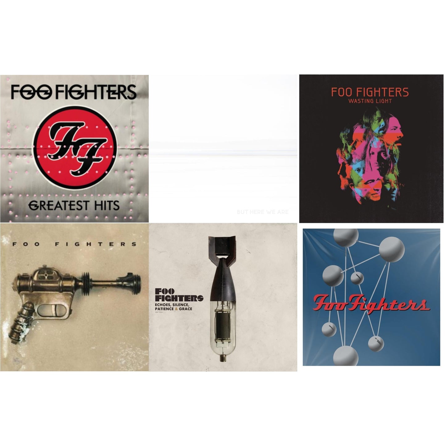 Foo Fighters - But Here We Are & Echoes Silence Patience & Grace & Greatest Hits (2LP/Dl Card/Gatefold) & Wasting Light (2LP/Dl Card/Gatefold) & Foo Fighters (Dl Card) & Colour & The Shape (2LP/Dl Card)