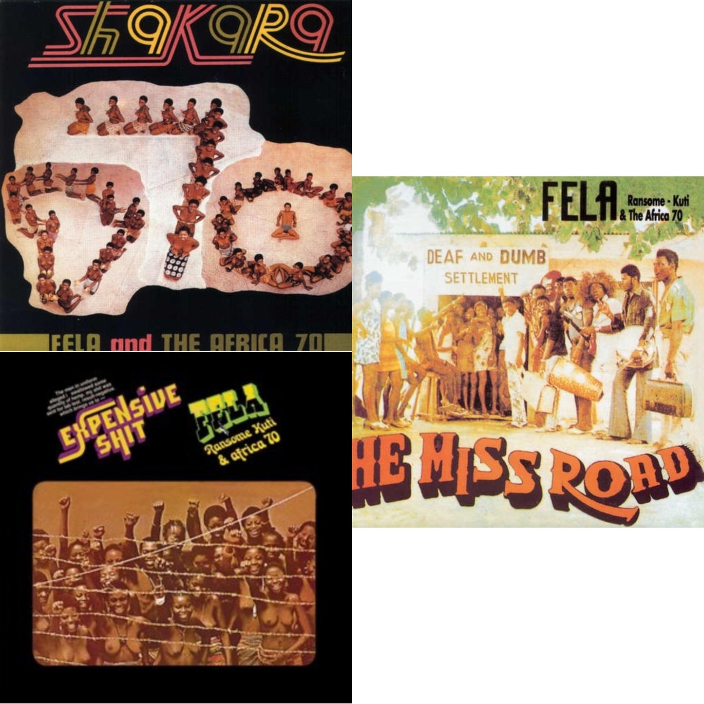 Fela Kuti - Shakara & Expensive Shit & He Miss Road - LP Vinyl Bundle
