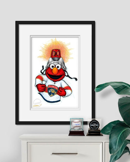 Elmo Loves Goals! x NHL Panthers Limited Edition Art Print