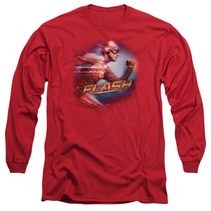 The Flash Fastest Man Mens Long Sleeve Shirt Red