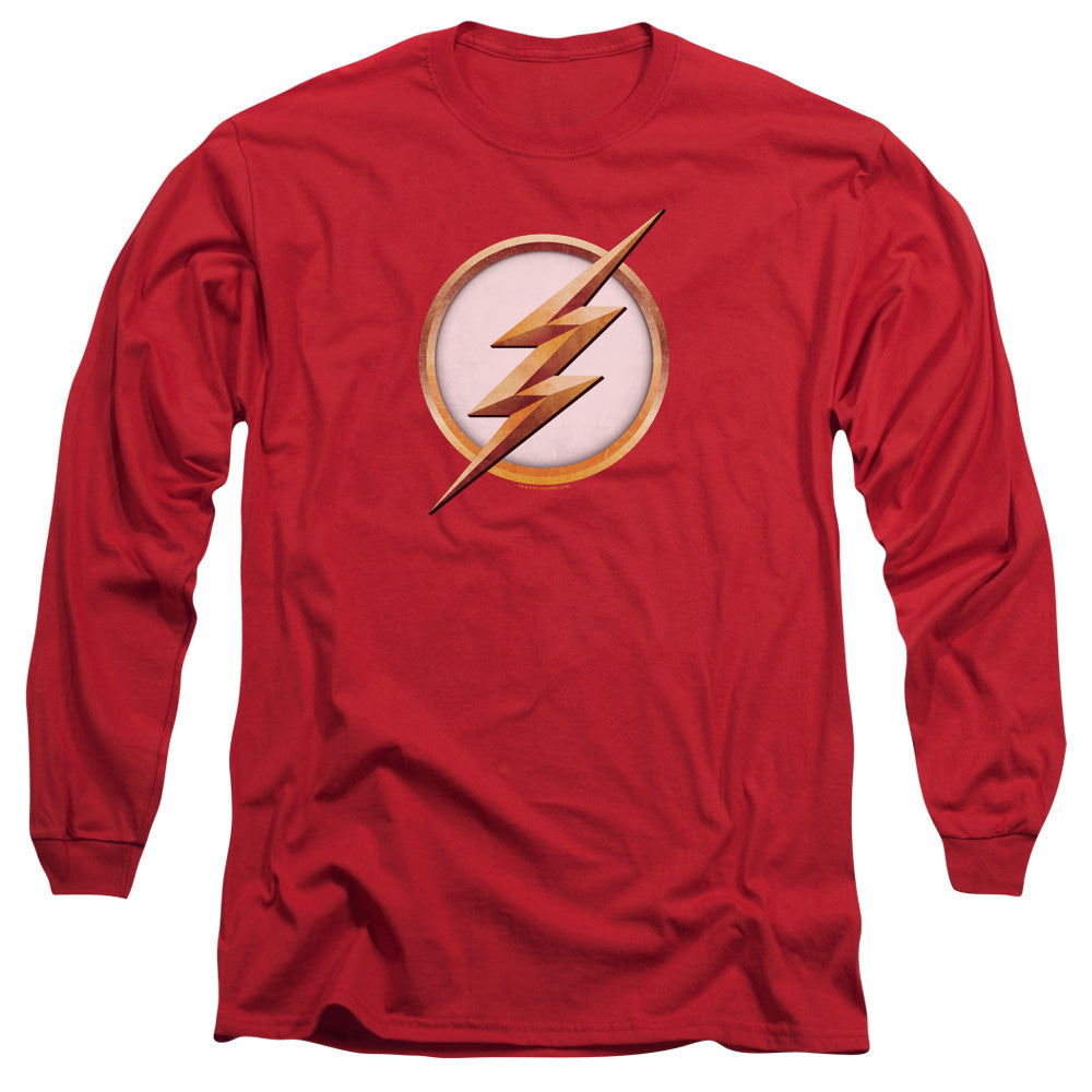 Flash Season 4 Logo Mens Long Sleeve Shirt Red