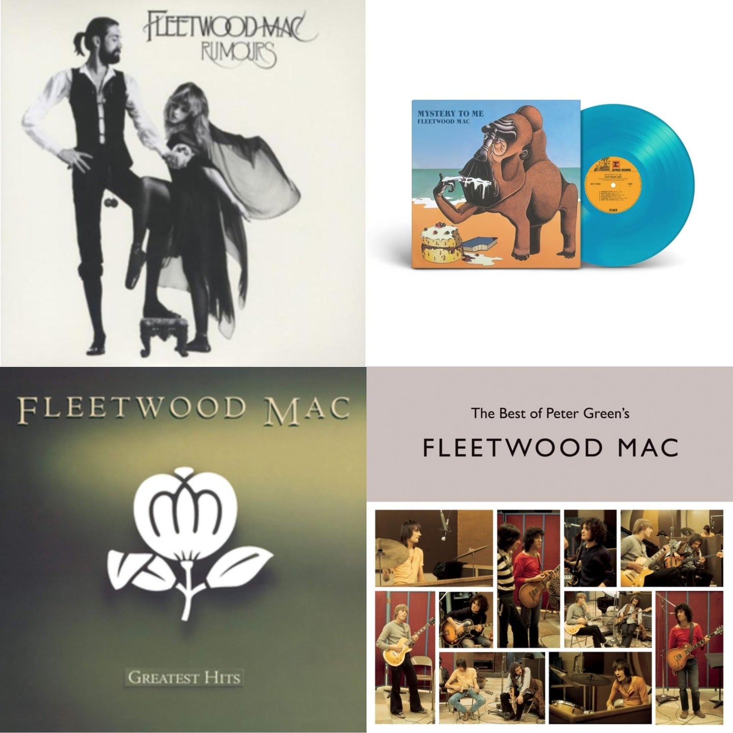 Fleetwood Mac - Greatest Hits & Rumours (2LP/45RPM/Deluxe) & Best Of Peter Green's Fleetwood Mac (2LP/140G) & Mystery To Me (Ocean-Blue LP Vinyl) (Rocktober)