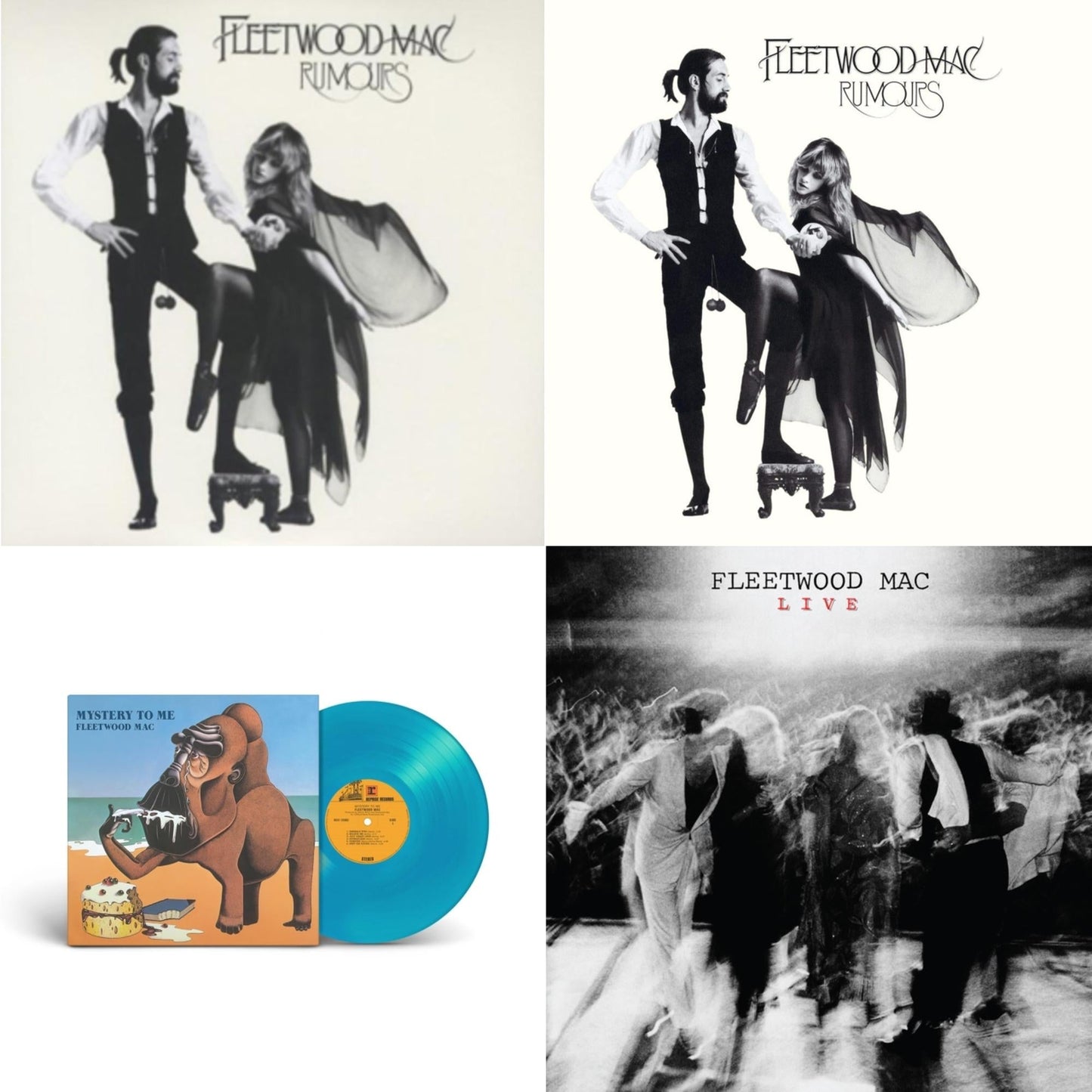 Fleetwood Mac - Rumours (2LP/45RPM/Deluxe) & Rumours & Mystery To Me (Ocean-Blue LP Vinyl) (Rocktober) & Fleetwood Mac Live (Super Deluxe Edition/2LP/3CD/7Inch)