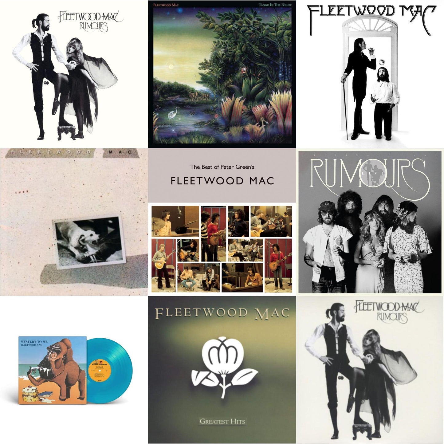 Fleetwood Mac - Rumours & Tango In The Night & Fleetwood Mac & Tusk (2LP) & Best Of Peter Green's Fleetwood Mac (2LP/140G) & Rumours Live (2LP) & Mystery To Me (Ocean-Blue LP Vinyl) (Rocktober) & Greatest Hits & Rumours (2LP/45RPM/Deluxe)